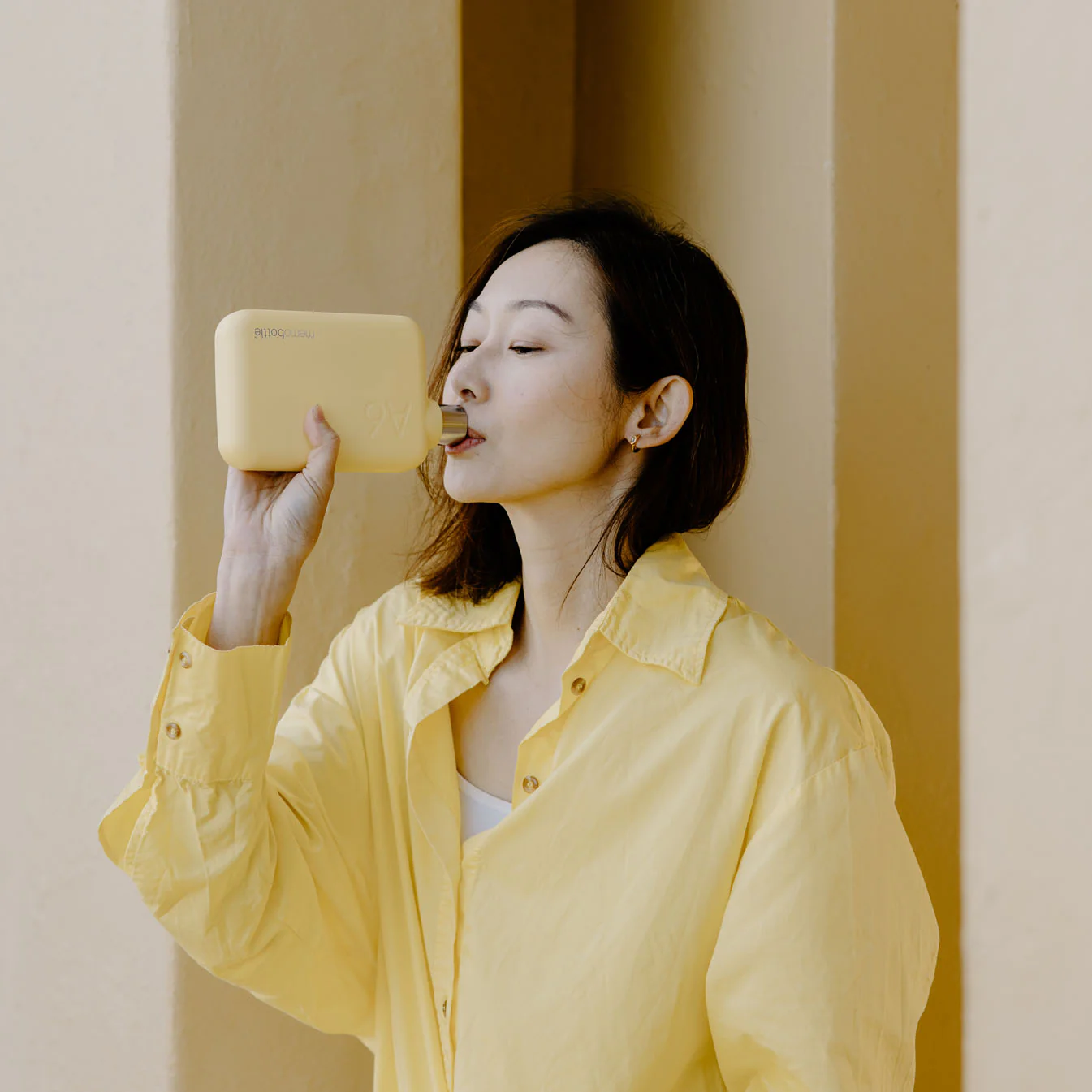 A6 memobottle (Stainless Steel) - Butter Yellow - Image 4