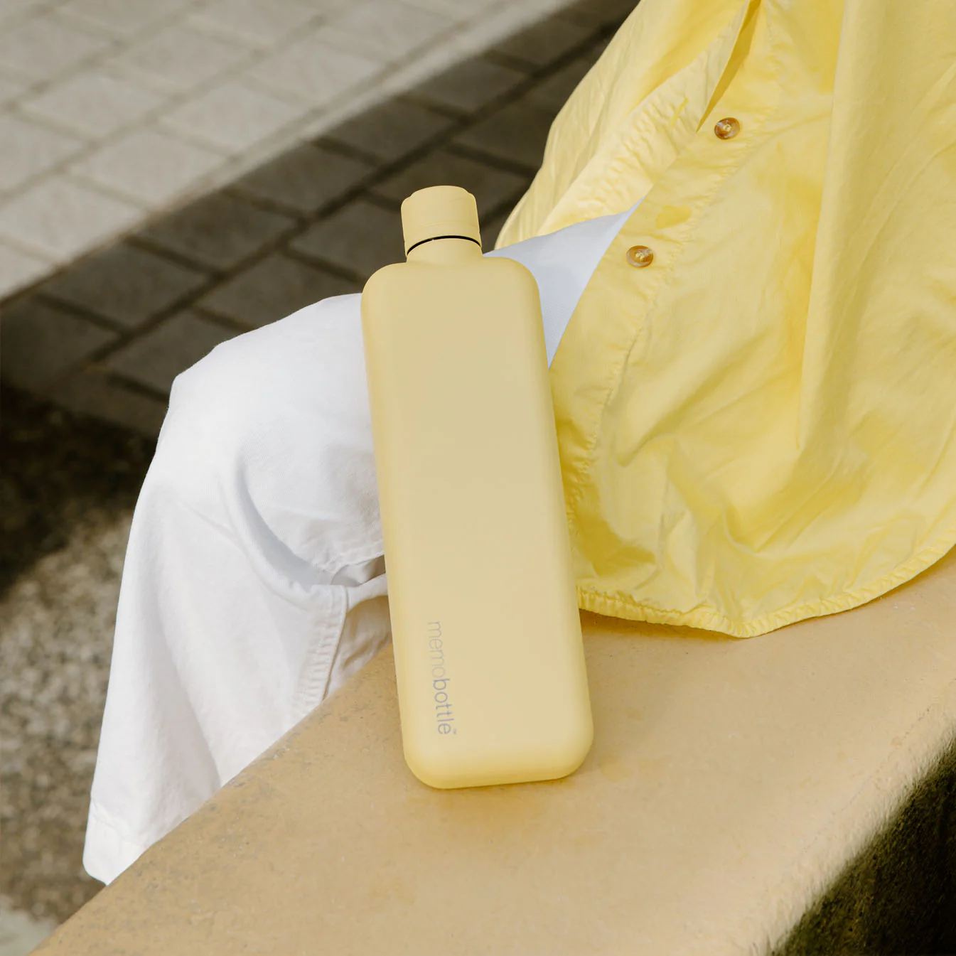 Slim memobottle (Stainless Steel) - Butter Yellow - Image 3