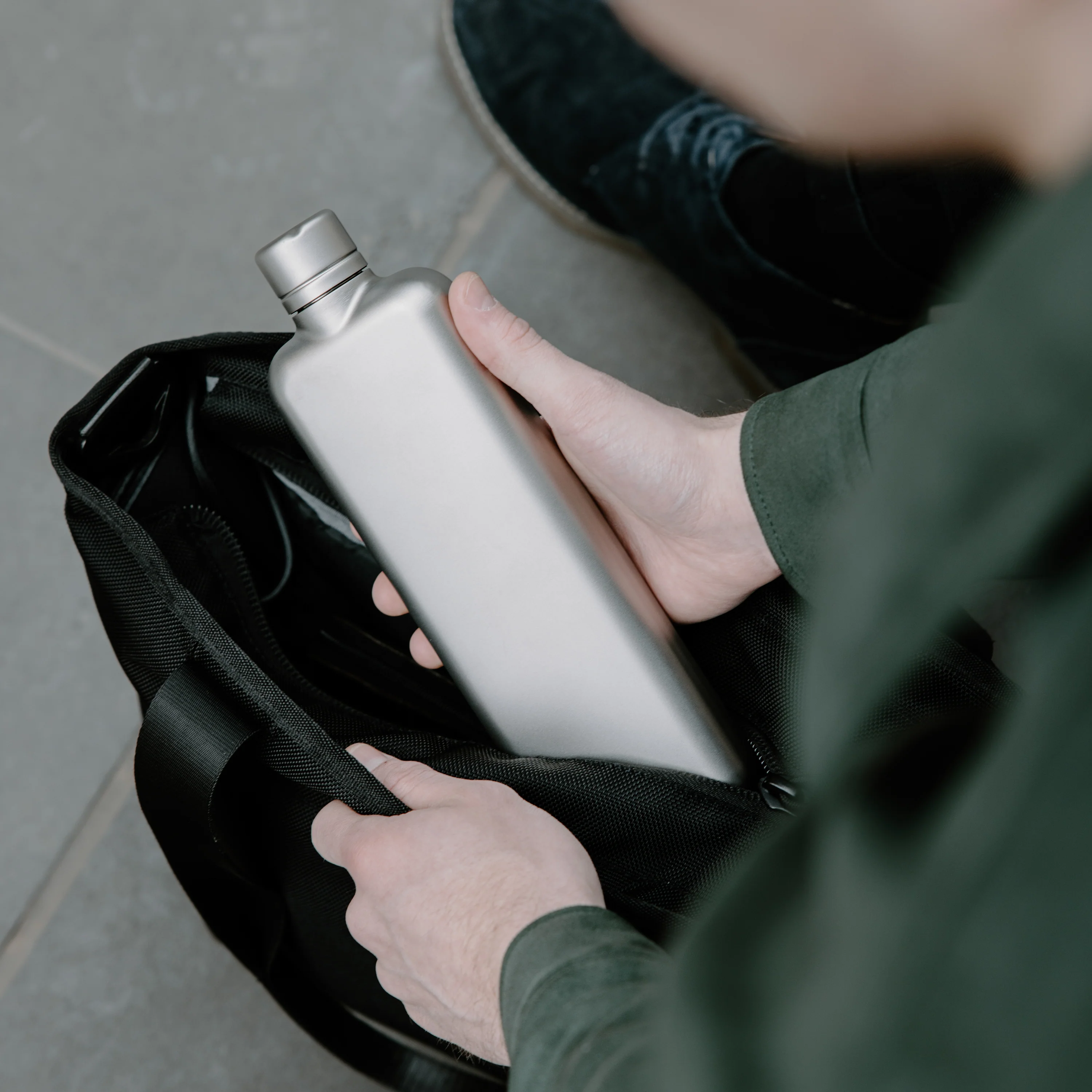 Slim memobottle (Stainless Steel) - Satin - Image 3