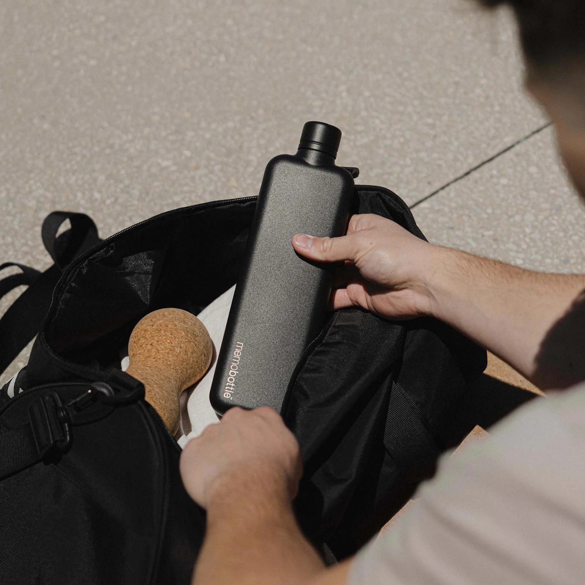 Slim memobottle (Stainless Steel) - Black - Image 3